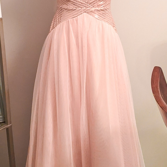 Make OFFER! Pastel Pink Sequined Formal Gown | A-Line Dress - Picture 10 of 11